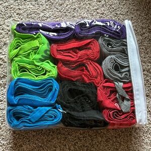 seven sets of hand wraps from 9 round